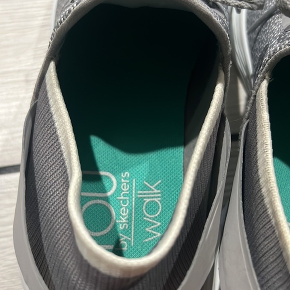 You by Skechers Walk Light Gray & White Slip-ons - Picture 9 of 11